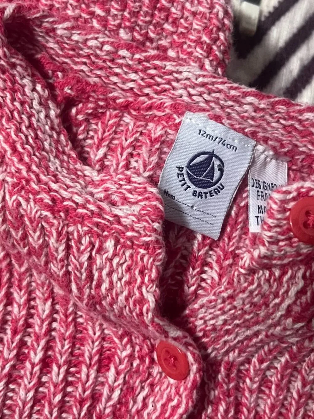 Petit Bateau Knit Romper Size 12 Months